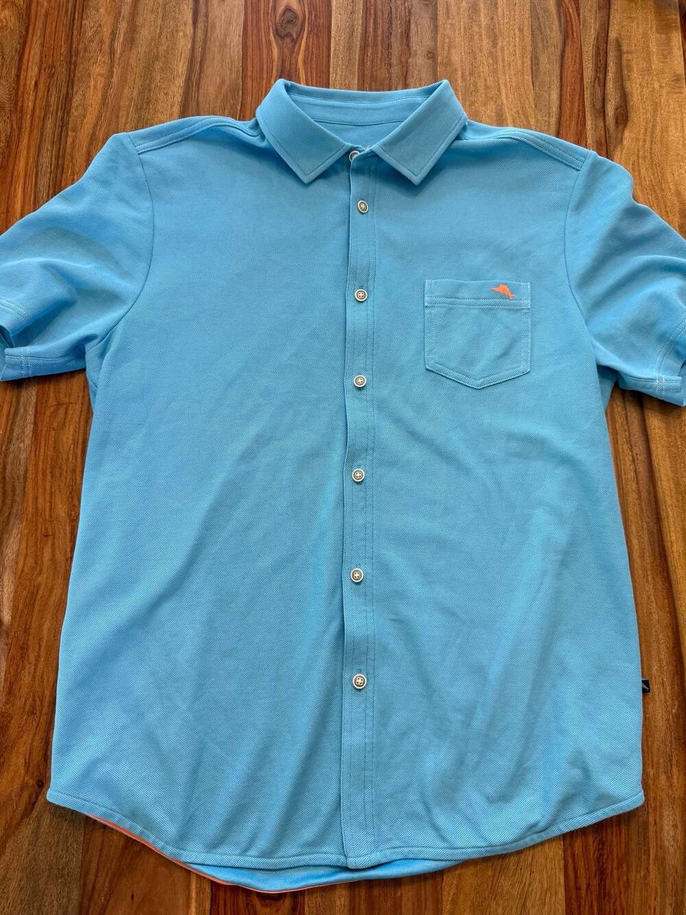 Tommy Bahama IslandZone Supima Polo Shirt Light Blue Size L
